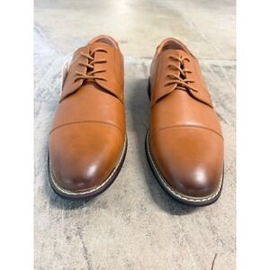 MERIDOS Cap Toe Derby Dress Shoes Classic Brown Size 11 JD01 Business Formal